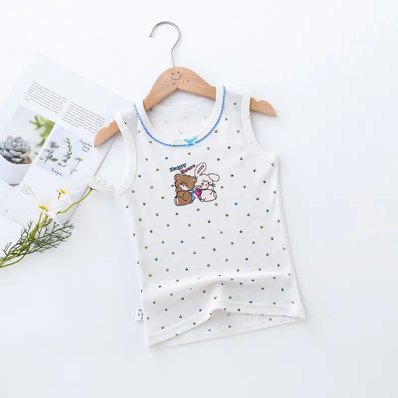 Girls Cotton Sling Vest I-Shape Summer New Baby - Image 28