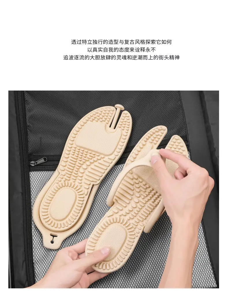 EVA Foldable Travel Slippers White Large Size — feature 16