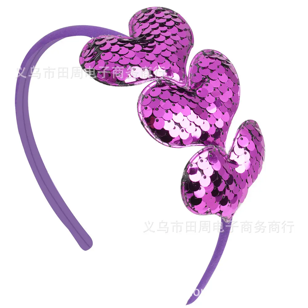 European American Cross Border Flip Sequins Hair Hoop for Girls — feature 11