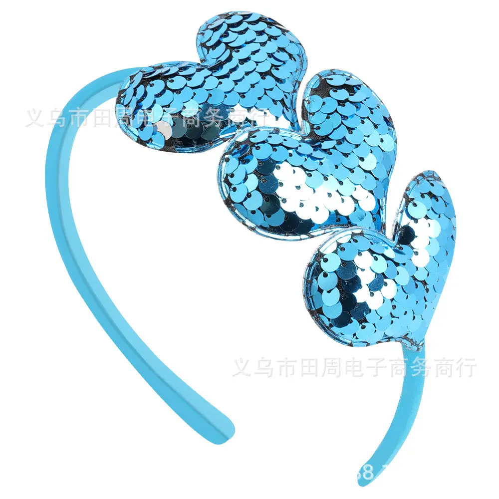 European American Cross Border Flip Sequins Hair Hoop for Girls