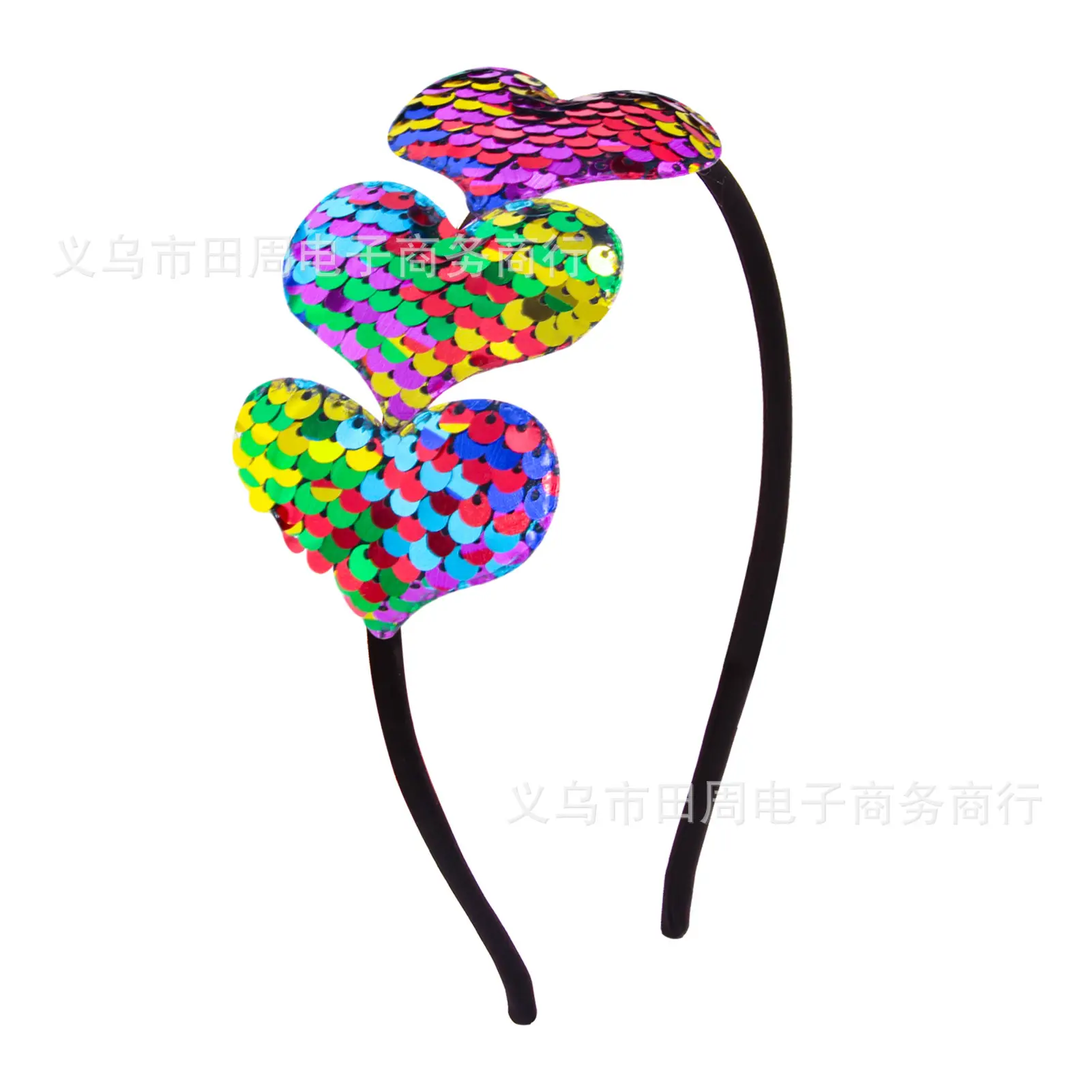 European American Cross Border Flip Sequins Hair Hoop for Girls