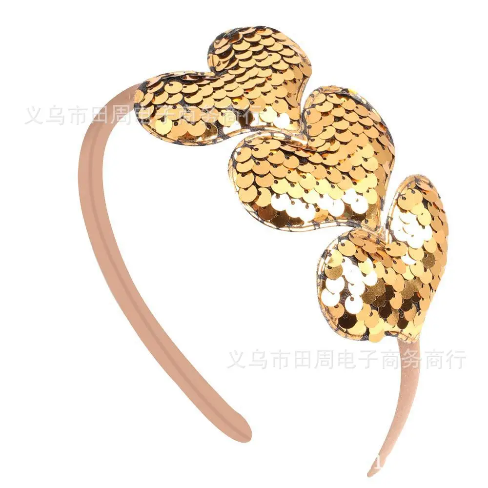 European American Cross Border Flip Sequins Hair Hoop for Girls