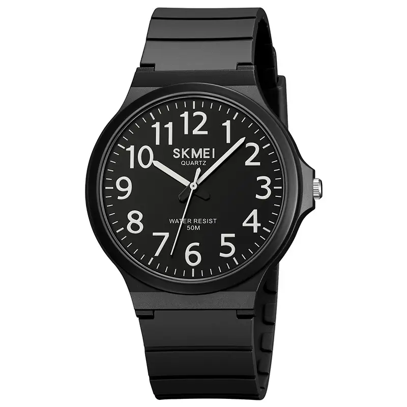 Skmei Black White Water Resistant Quartz Watch for Men Women