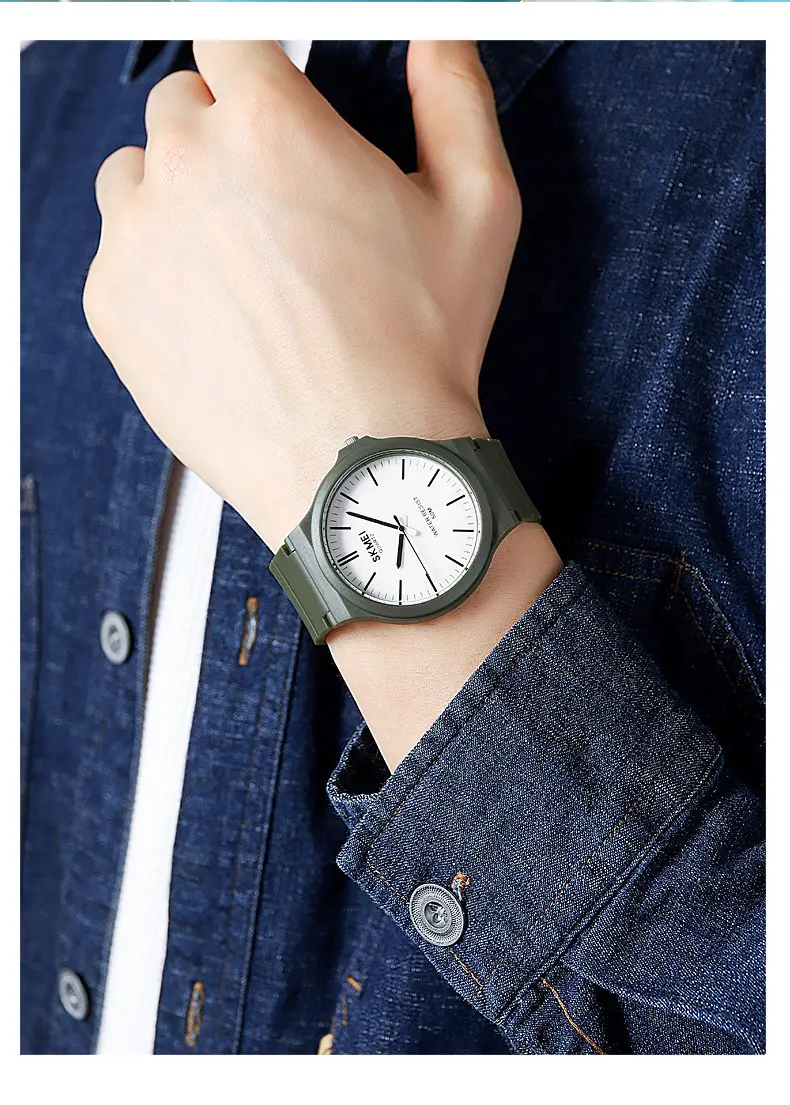 Skmei Black White Water Resistant Quartz Watch for Men Women — feature 18