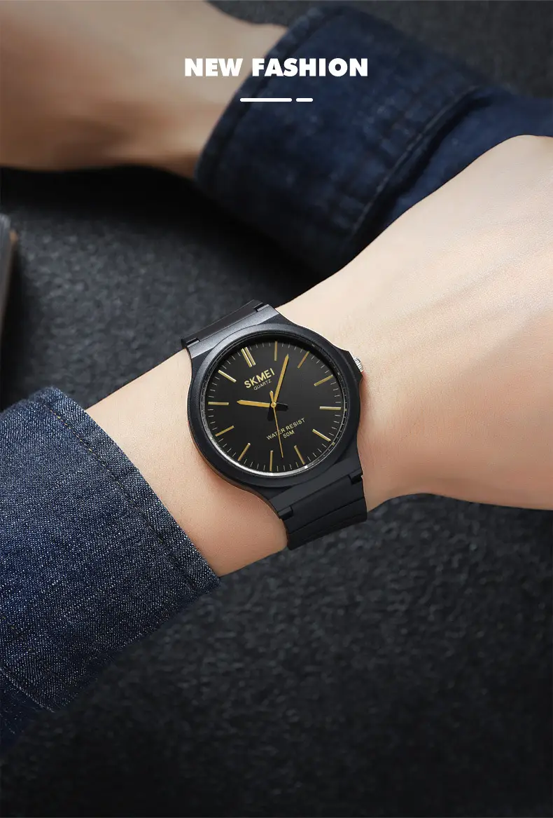 Skmei Black White Water Resistant Quartz Watch for Men Women — feature 9