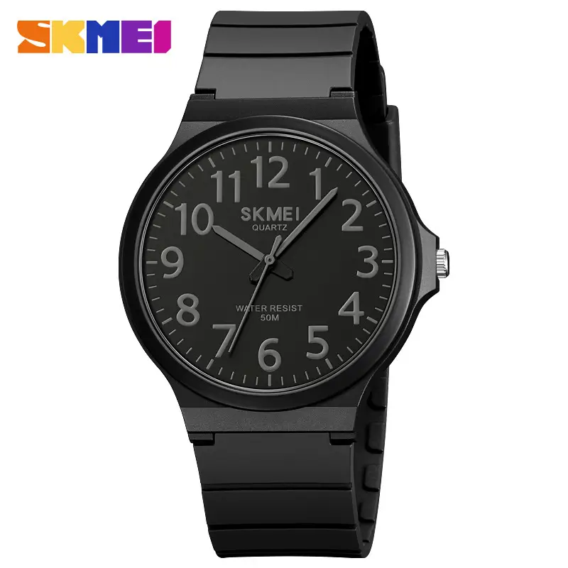 Skmei Black White Water Resistant Quartz Watch for Men Women