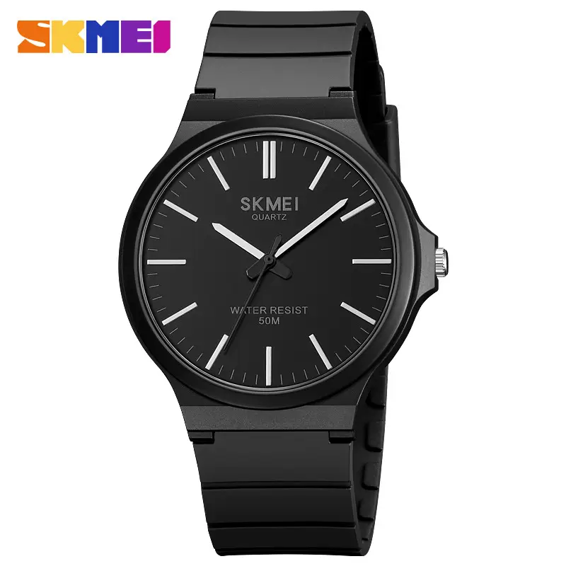 Skmei Black White Water Resistant Quartz Watch for Men Women