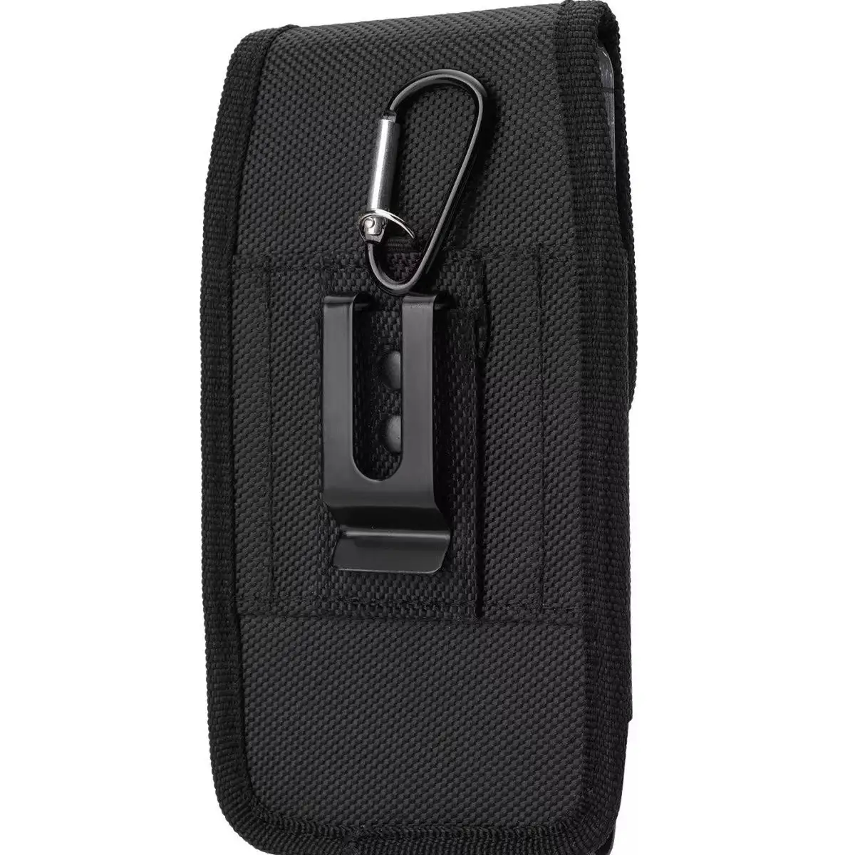 Men's Black Nylon Waist Phone Bag with Hanging Buckle - Image 3