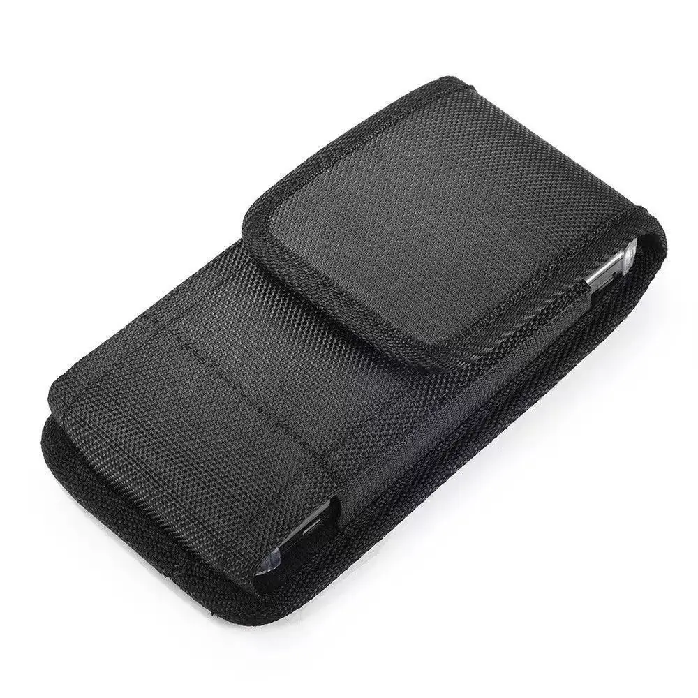 Men's Black Nylon Waist Phone Bag with Hanging Buckle — feature 6