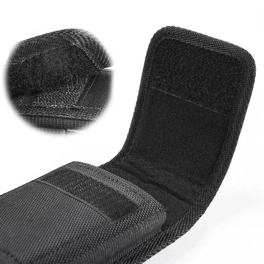 Men's Black Nylon Waist Phone Bag with Hanging Buckle — feature 7