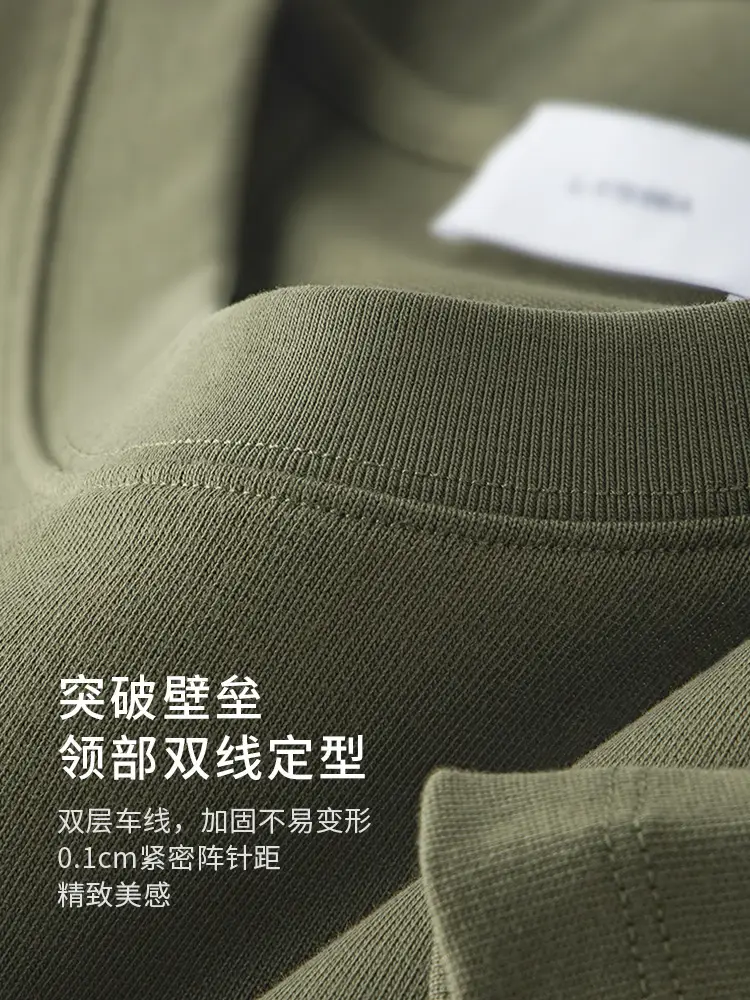 Men Casual Cotton T-Shirt Grey Short Sleeve - Image 11