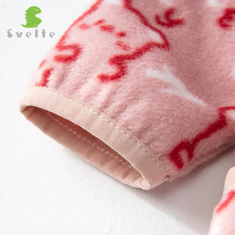 2025 New Baby Fleece Jacket Bear Print Long Sleeve