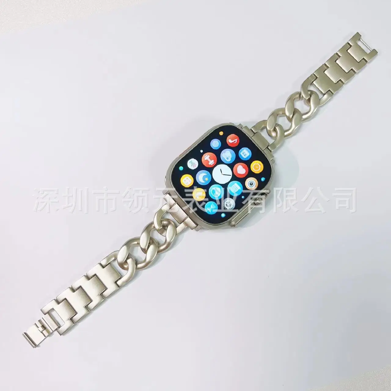 Apple Watch Strap Single Ring Metal Cowboy Chain — feature 8