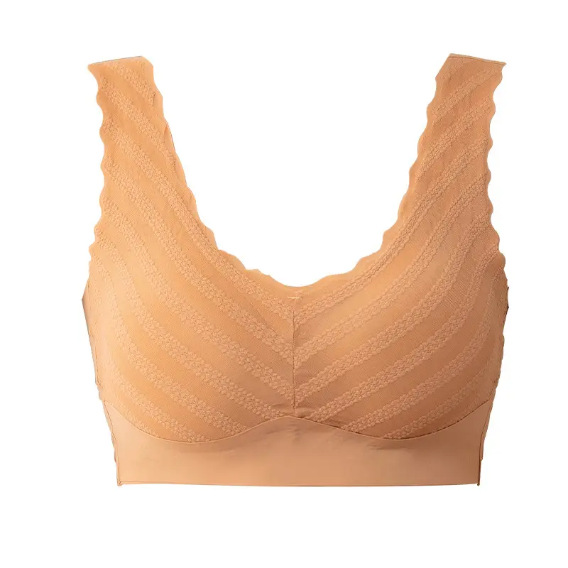 Ladieswear's Special Intimates Women's Large Size Beautiful Back Seamless Middle-Aged and Elderly Bra Vest Style Push-Up Anti-Sagging Bra
