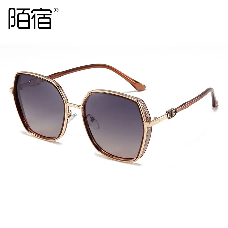 8193 Polarized UV400 Sunglasses Female Polygon Gradient - Image 6