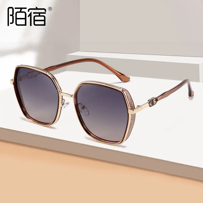 8193 Polarized UV400 Sunglasses Female Polygon Gradient - Image 7