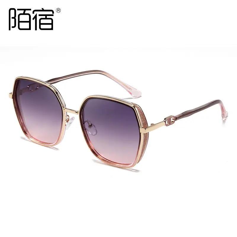 8193 Polarized UV400 Sunglasses Female Polygon Gradient - Image 10