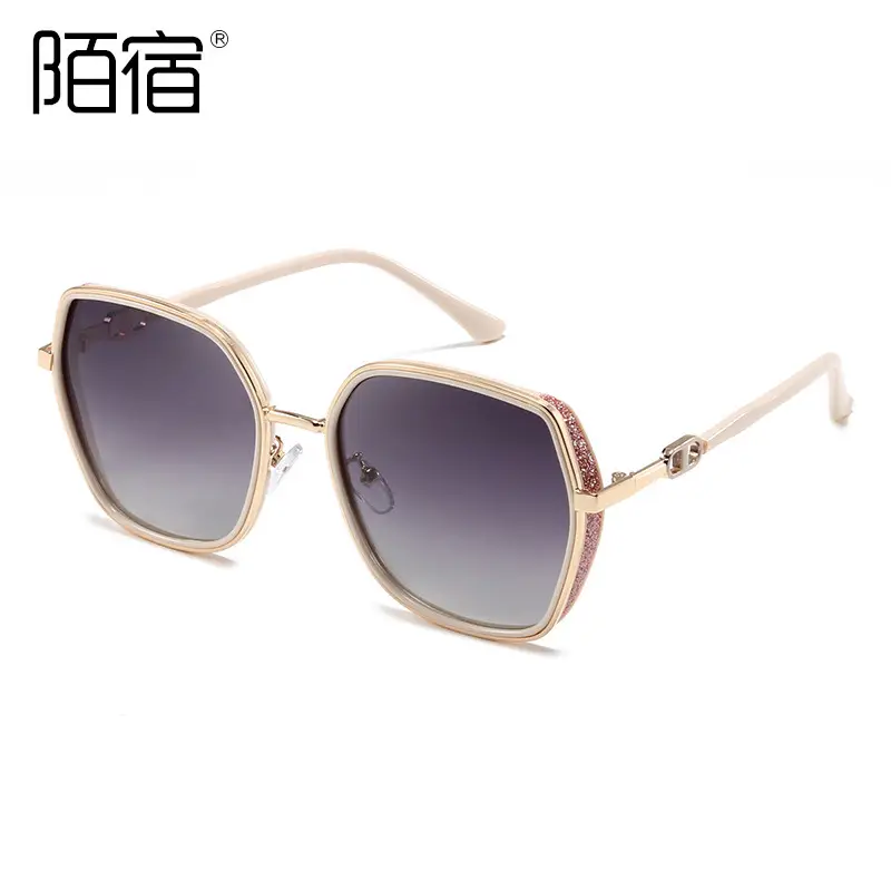 8193 Polarized UV400 Sunglasses Female Polygon Gradient