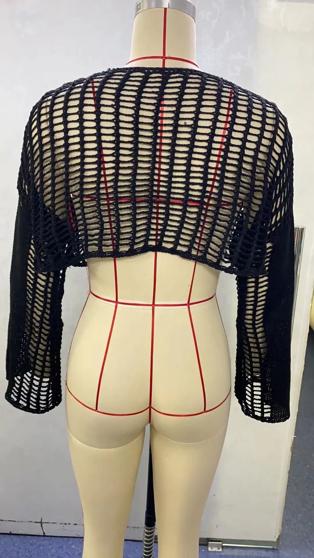 Black Long Sleeve Knitted Sunscreen Blouse for Women — feature 14