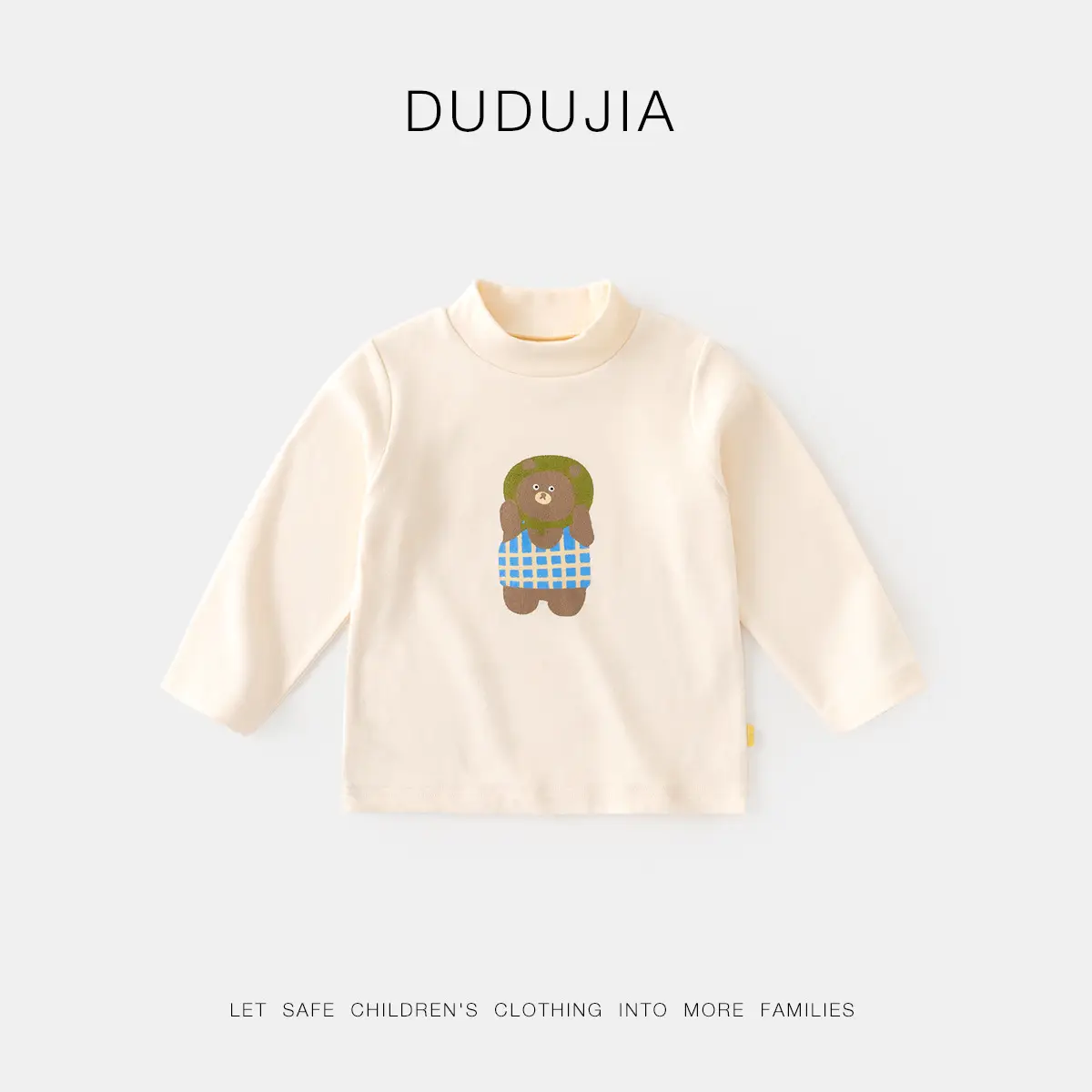 Dudujia Baby Velvet T-Shirt White Long Sleeve