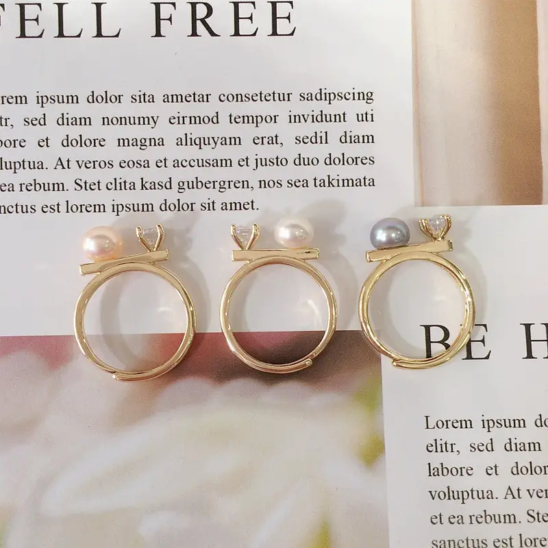Zhuji Natural Pearl Ring 18K Gold Filled Single - Image 4