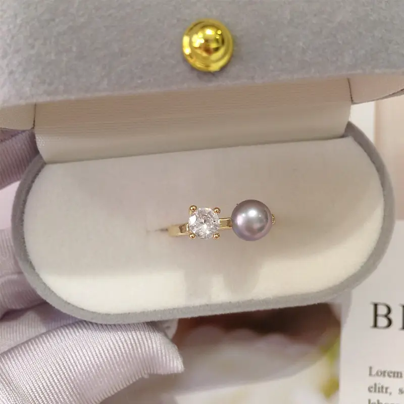 Zhuji Natural Pearl Ring 18K Gold Filled Single - Image 2