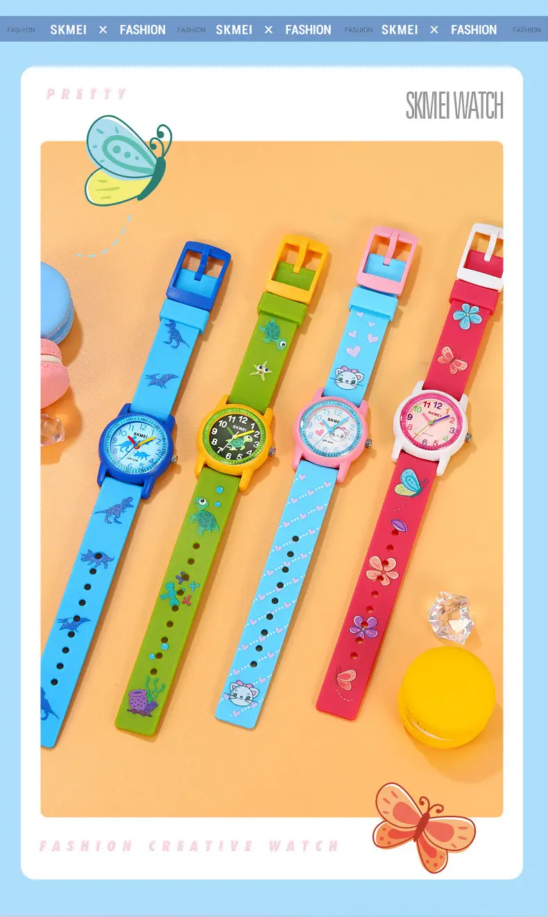 Skmei Kids Dinosaur Animal Dial Waterproof Quartz Watch Blue — feature 10