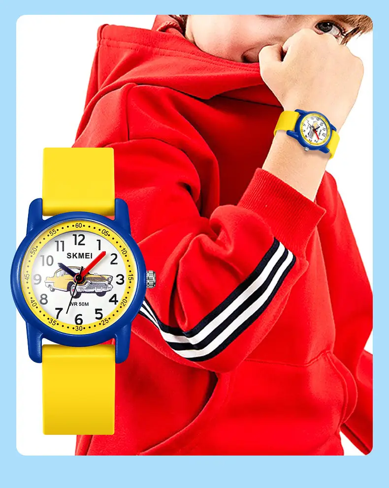 Skmei Kids Dinosaur Animal Dial Waterproof Quartz Watch Blue — feature 13