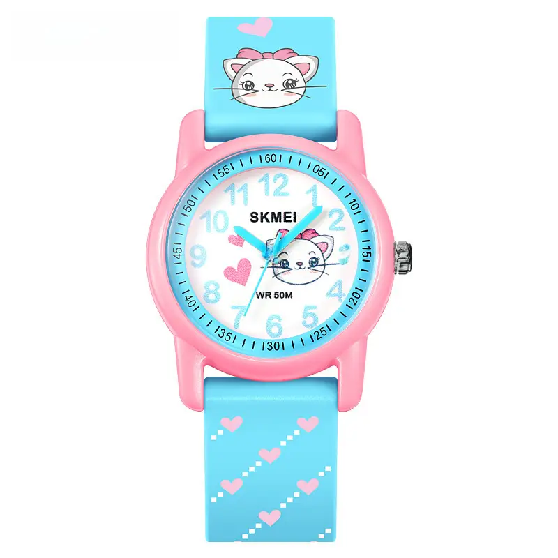 Skmei Kids Dinosaur Animal Dial Waterproof Quartz Watch Blue - Image 3