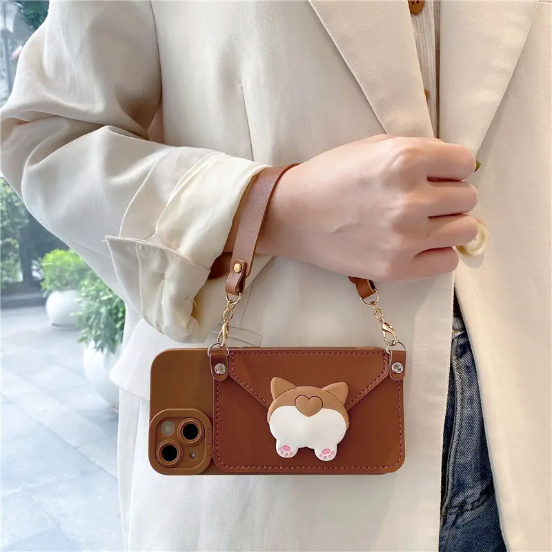 Cartoon Corgi Coin Card Holder for iPhone 17 - Image 3
