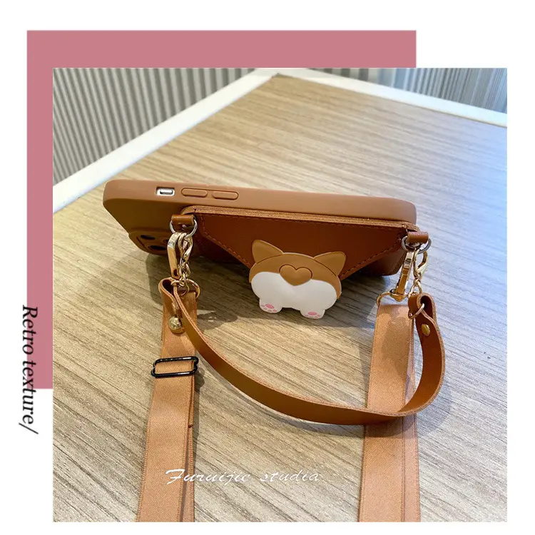 Cartoon Corgi Coin Card Holder for iPhone 17 — feature 10