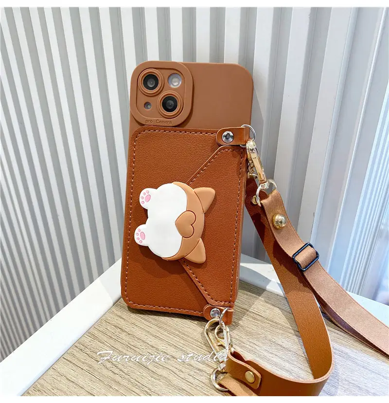 Cartoon Corgi Coin Card Holder for iPhone 17 — feature 12