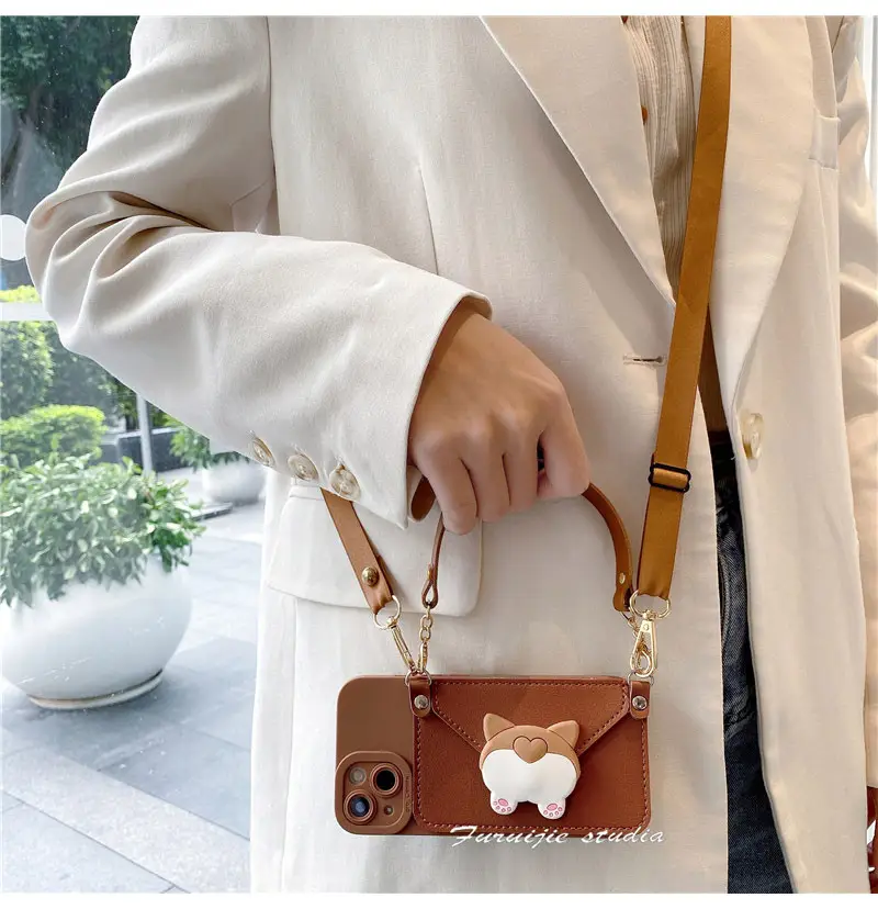 Cartoon Corgi Coin Card Holder for iPhone 17 — feature 6