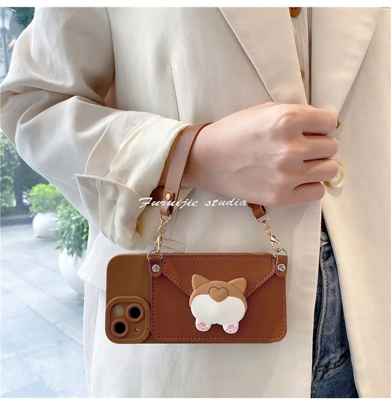 Cartoon Corgi Coin Card Holder for iPhone 17 — feature 8