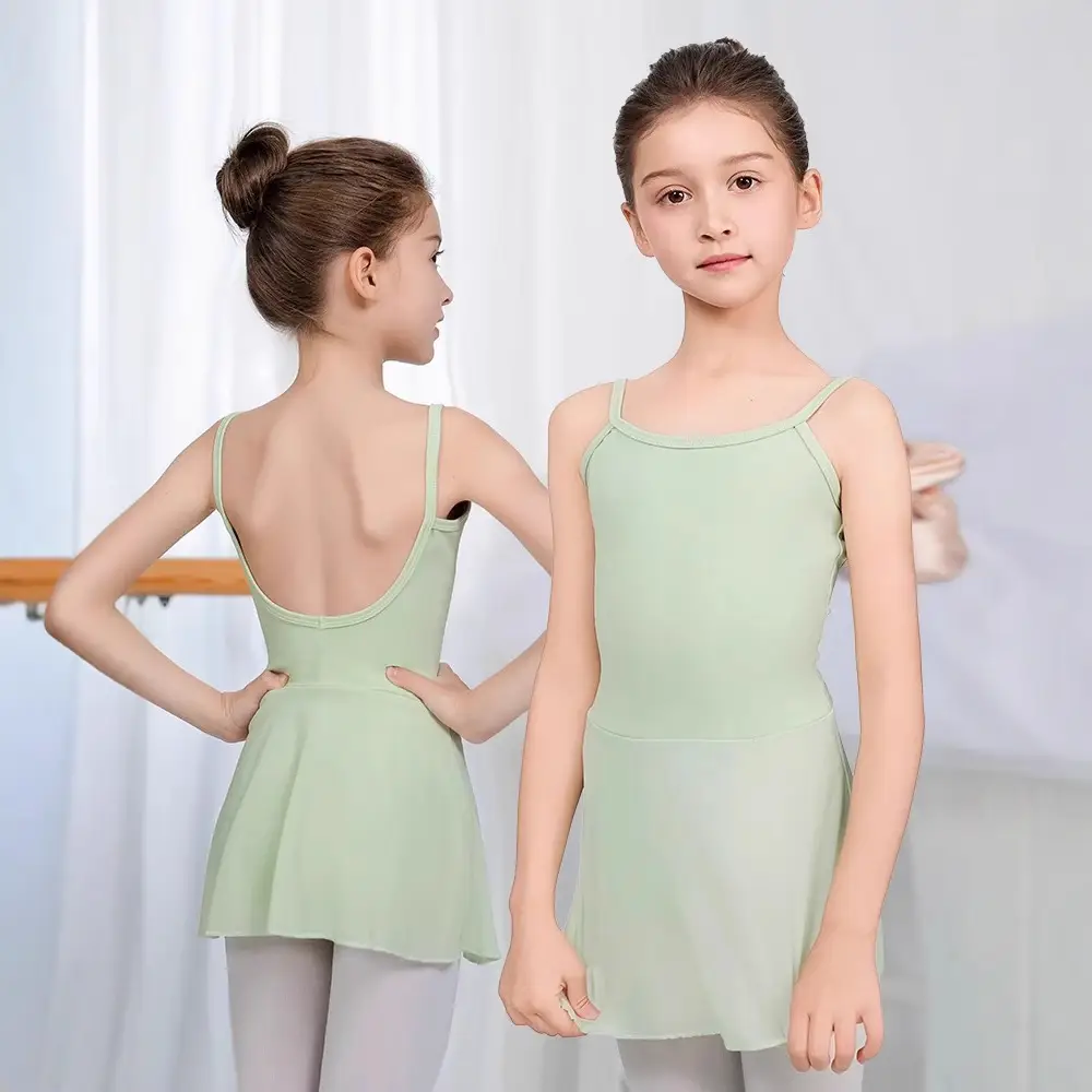 Girls Ballet Exam Leotard Skirt Dance Wear Light Blue - Image 8