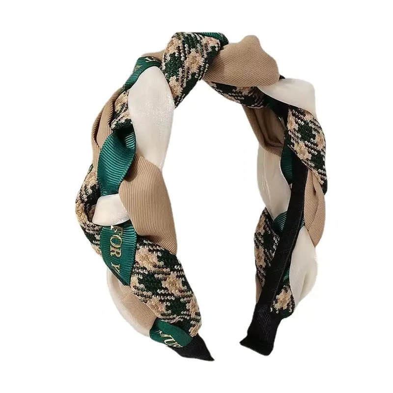 New Large Face Wide Edge Sponge Hairband Twist Design - Image 8
