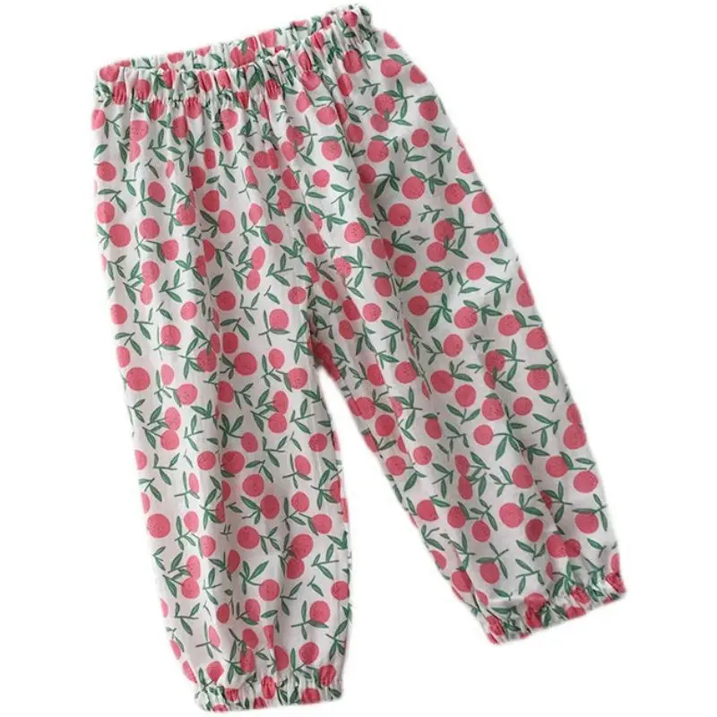 Girls Anti-Mosquito Pants Floral Printed Summer Wear — feature 11
