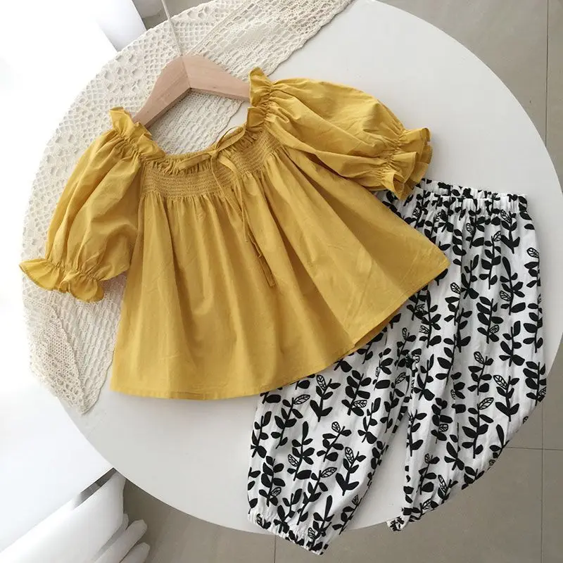 Girls Anti-Mosquito Pants Floral Printed Summer Wear — feature 3
