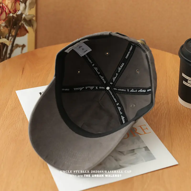 Stubble Beige Baseball Cap with Embroidered Logo — feature 10