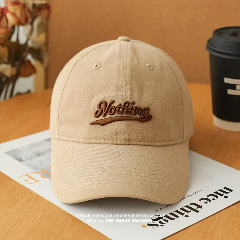 Stubble Beige Baseball Cap with Embroidered Logo — feature 14