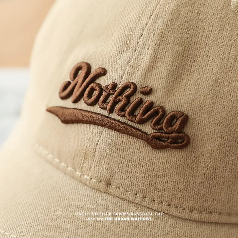 Stubble Beige Baseball Cap with Embroidered Logo — feature 16