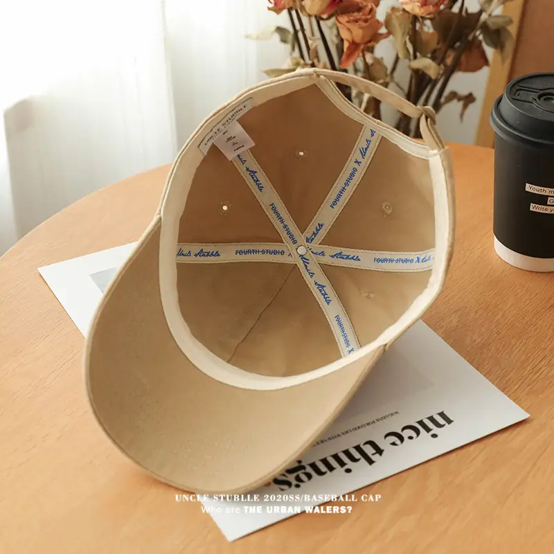 Stubble Beige Baseball Cap with Embroidered Logo — feature 17