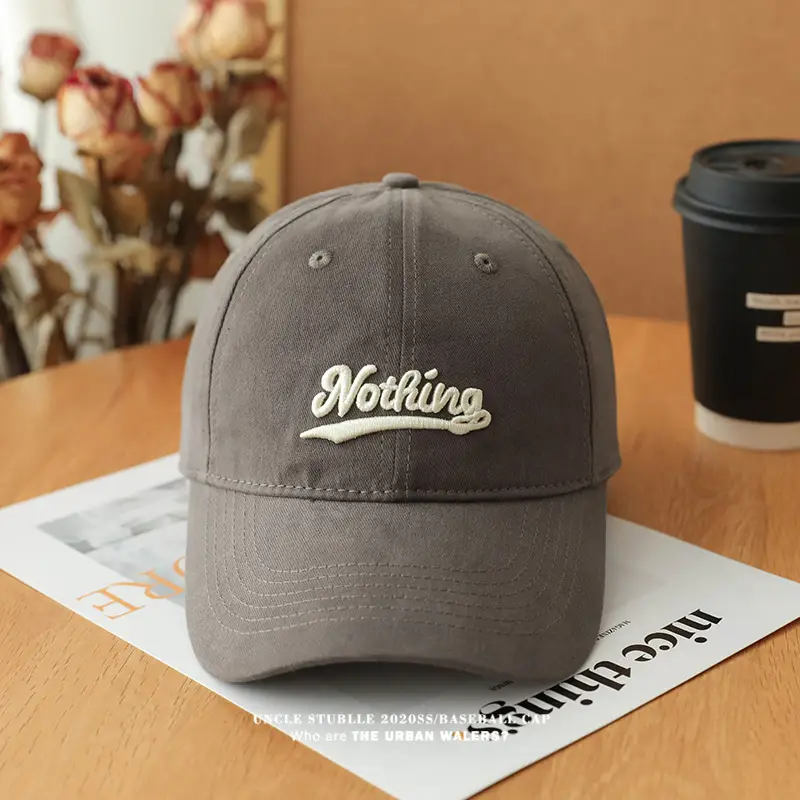 Stubble Beige Baseball Cap with Embroidered Logo — feature 9