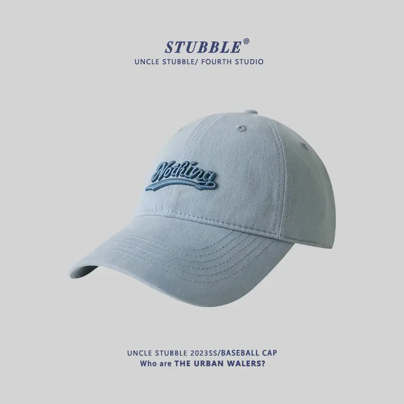 Stubble Beige Baseball Cap with Embroidered Logo - Image 3
