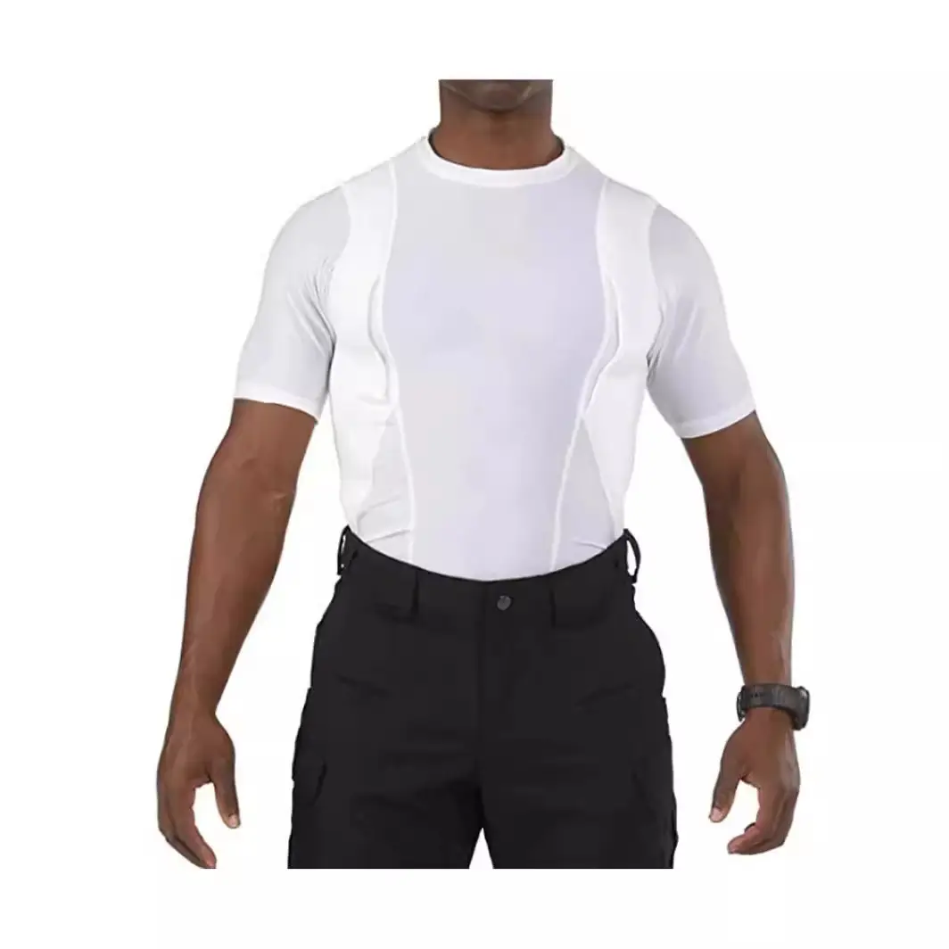 2025 Unisex High-Stretch Concealed Holster T-Shirt White - Image 8