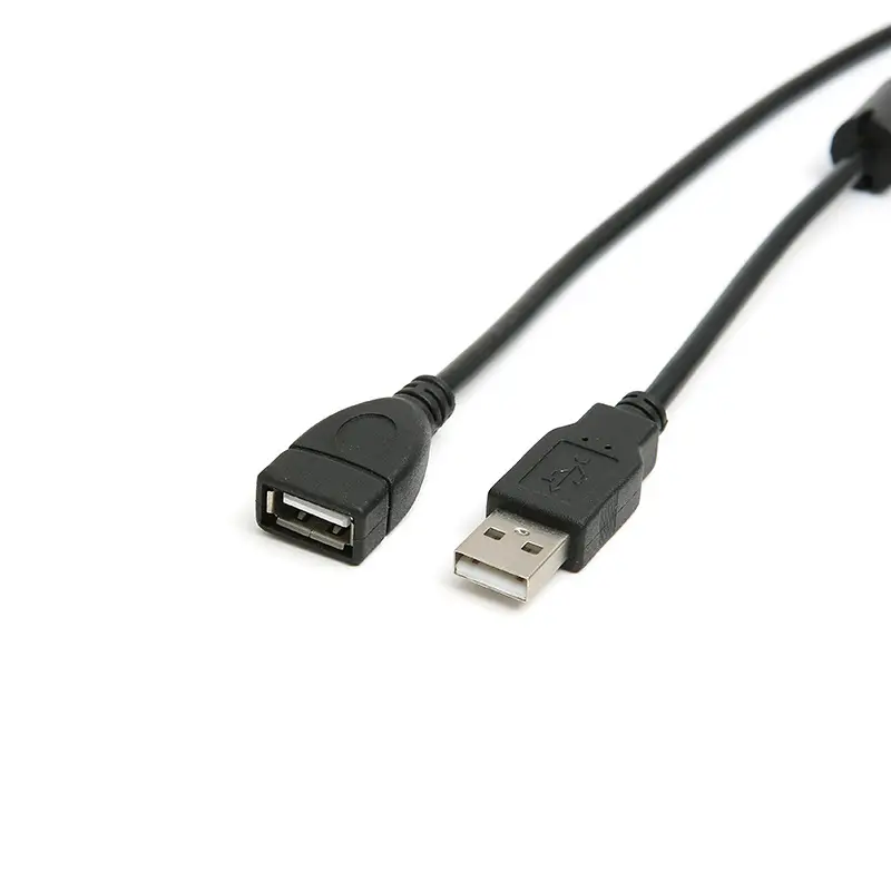 USB 2.0 Extension Cable Black Male to Female with Magnetic Ring - Image 2