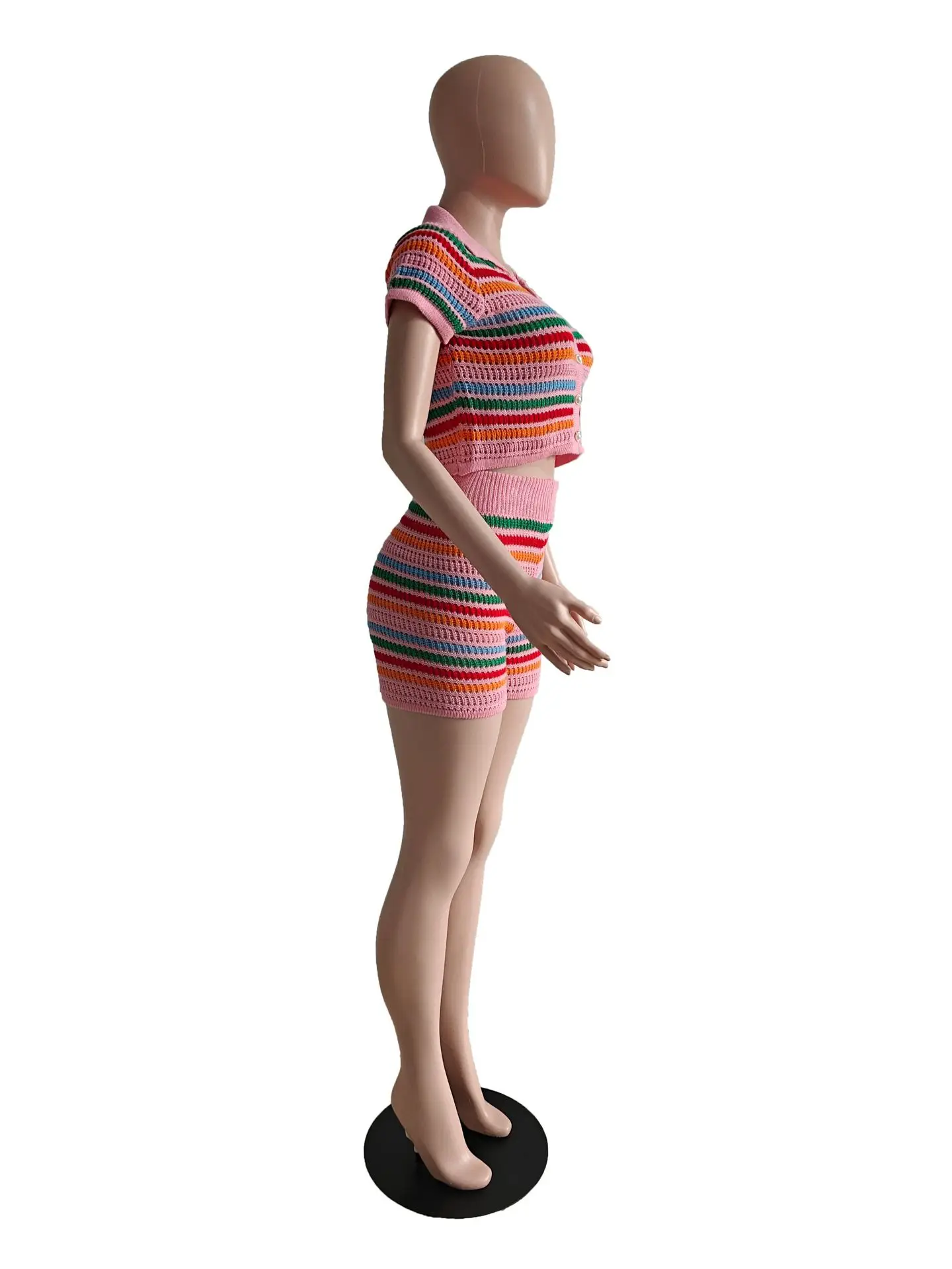 DY6901 2-Piece Knitted Shorts Set for Women — feature 20