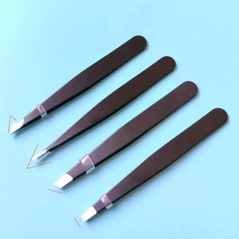 Stainless Steel Eyebrow Tweezers Black — feature 13