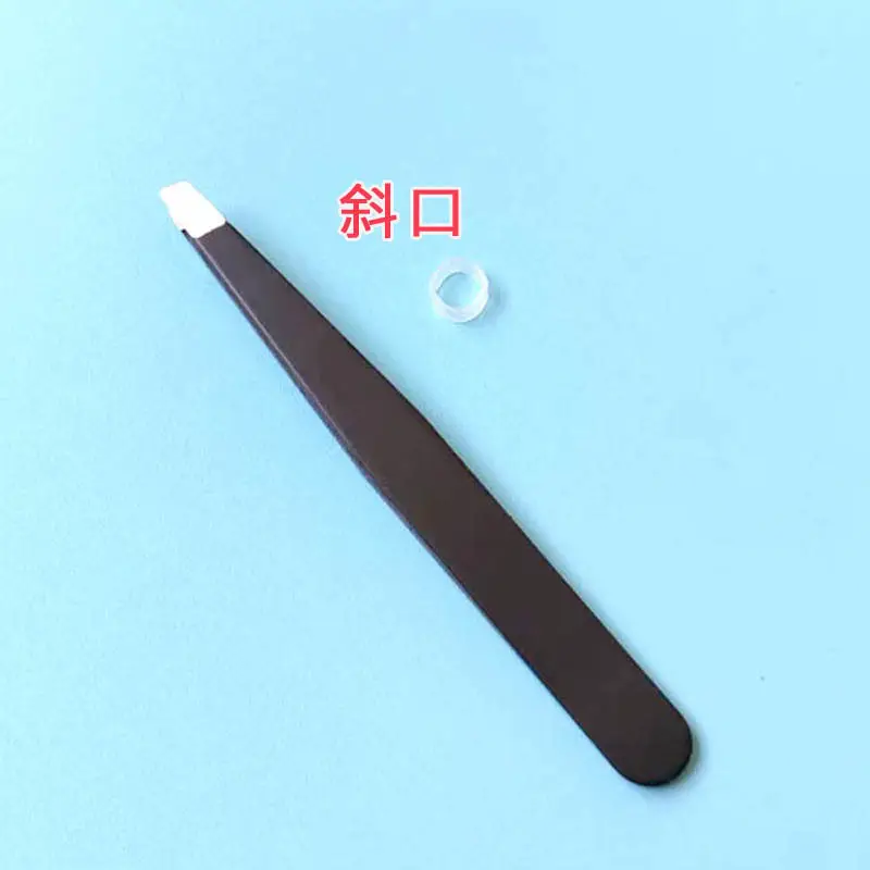 Stainless Steel Eyebrow Tweezers Black — feature 5