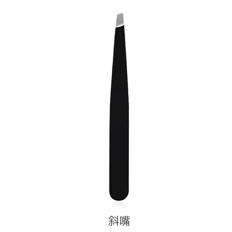 Stainless Steel Eyebrow Tweezers Black - Image 2